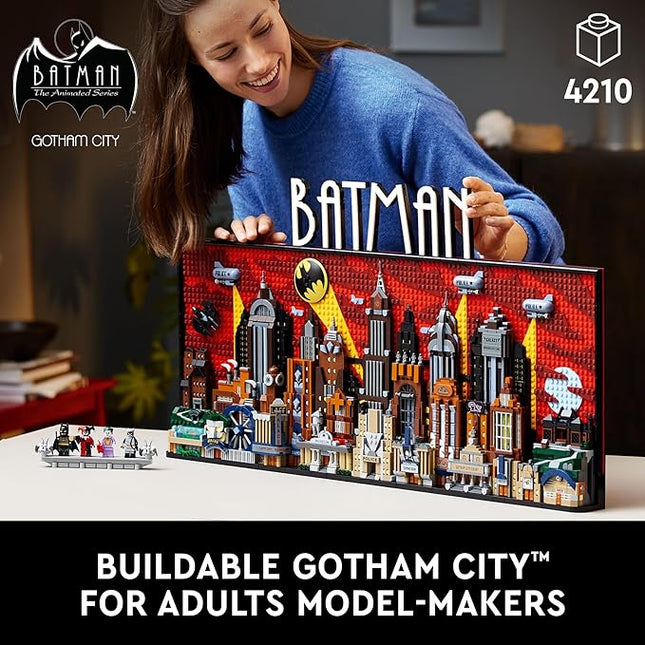 LEGO DC Batman: The Animated Series Gotham City Build and Display Adult Set with Minifigures, DC Collectible Gift for Fans of Super Hero Action and Adventure Movies, 76271