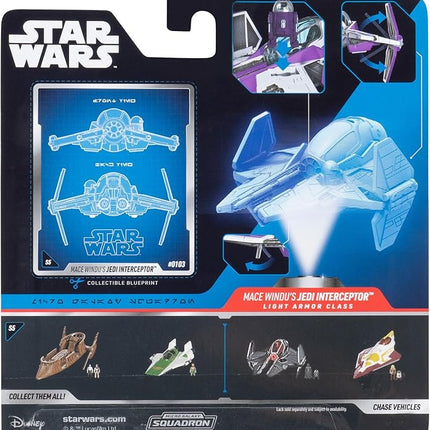 Star Wars Micro Galaxy Squadron Mace Windu’s Jedi Interceptor Mystery Bundle - 3-Inch Light Armor Class and Scout Class Vehicles with Accessories (Amazon Exclusive)