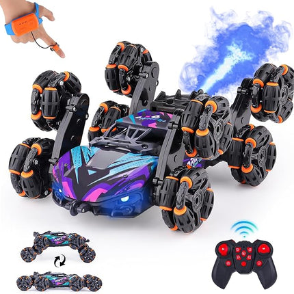 Cool 8 Wheels Hand Controlled RC Stunt Car Toys, Xmas Gifts and Birthday Presents for Kids, Gesture Sensing Remote Control Cars for Boys Age 6 7 8-10 11 12 Year Old