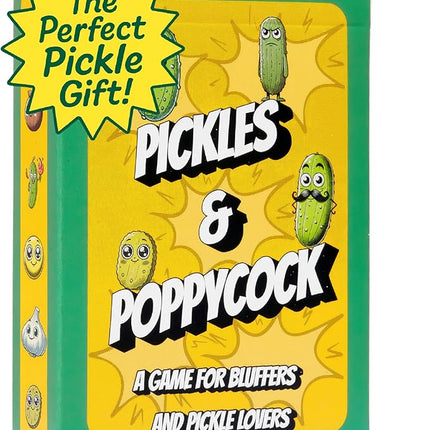 Pickles & Poppycock - A Game for Bluffers and Pickle Lovers - Pickle Gifts - Gifts for Pickle Lovers - Card Games for Adults and Kids - Social Bluffing Game for 2-8 Players and Ages 8+