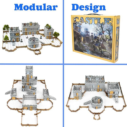 Dirt Cheap Dungeons Affordable Modular TTRPG Terrain Set ∣ Injection-Molded for Superior Durability ∣ Easy Storage & Recycled Material D&D Tiles ∣ Baron Keep Castle Set