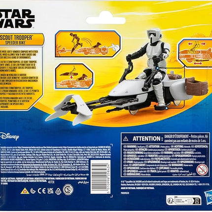 STAR WARS Epic World of Action Scout Trooper & Speeder Bike, 4-Inch Action Figure & Vehicle, Toys for 4 Year Old Boys and Girls & Up