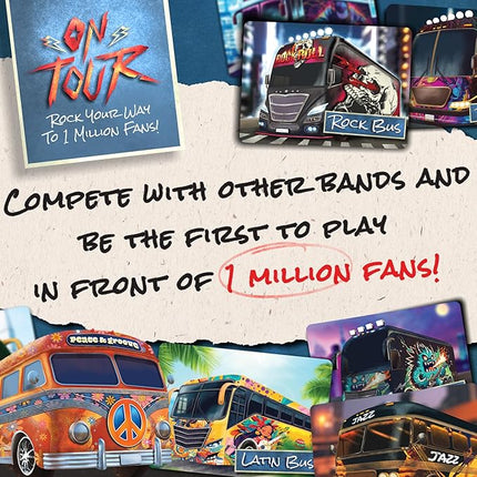 On Tour – Music Themed Card Game for Families, Mille Bornes Style | Teens & Adults | Fun Party Board Game, Travel Game, and Family Game Night Favorite 3-6 Players