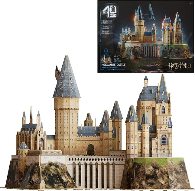4D Build, Harry Potter Hogwarts Castle 3D Model Kit, Harry Potter Collectibles & Desk Decor, Adult Puzzle, Building Toys, 209 Pieces, 3D Puzzles, Gift Ideas for Ages 12 & Up