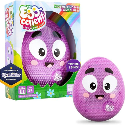 Eggcellent by Relatable, The Kid-Friendly Hide & Seek Game, Toddler Toys for Ages 3+, Includes 1 Eggcellent Light-Up Toy That Sings