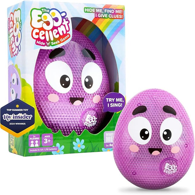 Eggcellent by Relatable, The Kid-Friendly Hide & Seek Game, Toddler Toys for Ages 3+, Includes 1 Eggcellent Light-Up Toy That Sings