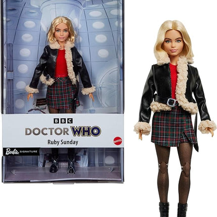 Barbie Ruby Sunday Doll, Dr. Who Collectible Inspired by The Series’ 14th Season with Doll Stand & Certificate of Authenticity