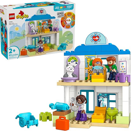 LEGO DUPLO Town First Time Visit with The Doctor Office Building Toy Playset - Preschool Learning and Educational Toy for Toddlers, Boys and Girls, Ages 2+ - Baby Gift Idea - 10449