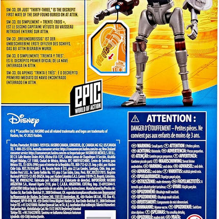 STAR WARS Epic World of Action SM-33, 4-Inch Action Figure & 2 Accessories, Skeleton Crew Toys for Boys & Girls Ages 4+