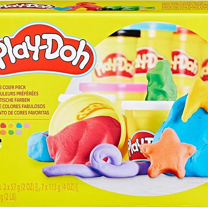 Play-Doh 9 Pack Favorite Color Set, Assorted Colors, 2 & 4 Ounce Modeling Compound Cans, Kids Arts & Crafts, Back to School Gifts & Prizes, Preschool Toys, Ages 2+ (Amazon Exclusive)