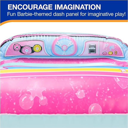Swimways Barbie Inflatable Water Boat Vehicle, Inflatable Pool Floats and Kids Pool Toys, Barbie Pool Party Supplies for Kids Aged 3 & Up