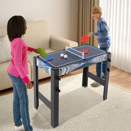 Air Hockey Table, 5-in-1 Multi Game Table for Adults, Indoor Outdoor Combo Game Table with Billiards, Basketball, Hockey, Ping Pong, Safe Archery Target Shooting, Accurate Digital LED Scoreboard