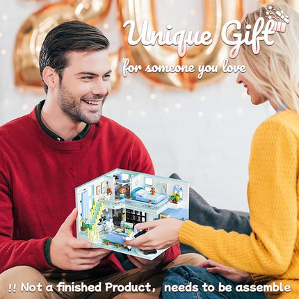 Friends House Building Block Set, Bear Room Small Brick Model, Creative Construction Mini Building Block Toy, Hobbies Christmas Birthday Gift for Teens Children Kids Boys Girls 8+ 1165 PCS