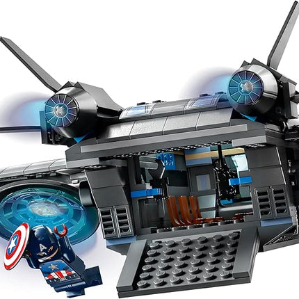 LEGO Marvel The Avengers Quinjet 76248, Spaceship Building Toy Set with Thor, Iron Man, Black Widow, Loki and Captain America Minifigures, Infinity Saga