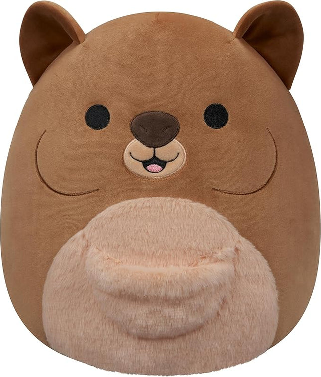 Squishmallows Original 12-Inch Quito Brown Quokka with Fuzzy Belly - Official Jazwares Plush
