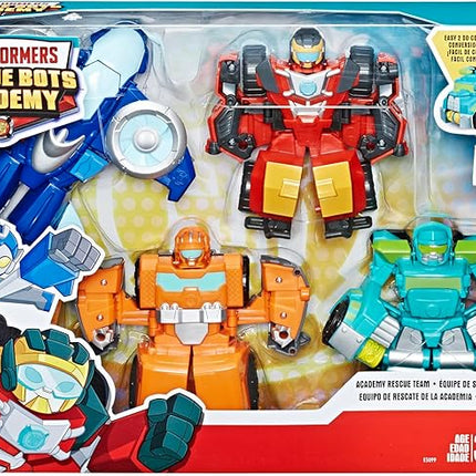 Playskool Heroes Transformers Rescue Bots Academy Rescue Team Pack, 4 Collectible 4.5" Converting Action Figures, Toys for Kids Ages 3 & Up (Amazon Exclusive)