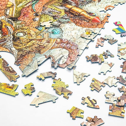 HUNGRY MINDS Octopolis 1000 Piece Jigsaw Puzzle for Adults - Challenging and Difficult Puzzle with Stunning Octopus Theme - Perfect for Expert Puzzle Enthusiasts - Brain-Teasing Gift