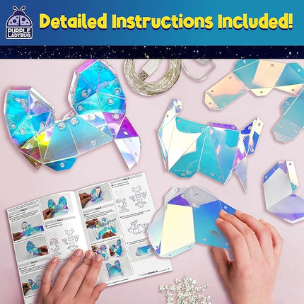 PURPLE LADYBUG Prismic 3D Puzzle Dog Lantern Kit -Gifts for 8-12 Years Old Boys & Girls, Teens & Tweens Gift, Dog Lover Gifts for Kids, STEM Art Project for Kids & Teens, Night Light Room Decor