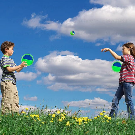 Outside Toys for Kids Ages 4-8 - Toss and Catch Ball Set, Kids Outdoor Games Yard Games for Kids and Adults with 6 Paddles and 3 Balls Toys for 3 4 5 6 7 8 Year Old Boys Girls Birthday