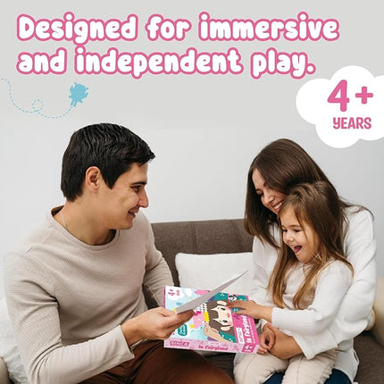 BINCA Dotties Dot Art Activity Kit, 1500+ Stickers, 8 Unicorns & Princesses Mess-Free Activities, DIY Dot Sticker Art for Toddlers, Kids Travel Activities, Craft Kits & Gifts for Girls Ages 4,5,6,7