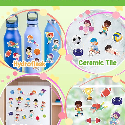 Benresive Reusable Sticker Book for Toddlers 2-4 Years, Fun Travel Stickers for Kids, Waterproof Sticker Books for Toddlers 1-3, Crafts Activities for Todddlers 1-3 2-4 3-5 - Sports