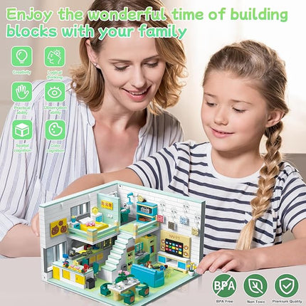 Friends House Building Block Set, Pets Collection Small Brick Model Set, Creative Mini Toy Building Sets, Children’s Day Birthday for Teens Kids Boys Girls 8+, 1035 PCS