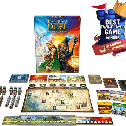 Asmodee The Lord of The Rings: Duel for Middle-Earth Board Game - Epic Strategy Game of Power and Conquest for Kids and Adults, Ages 10+, 2 Players, 30 Minute Playtime
