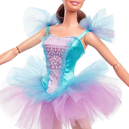 Barbie Brunette Ballet Wishes Doll with Blue and Purple Tutu and Accessories, Signature Collectible Toy for Adults and 6+ Years (JCW44)