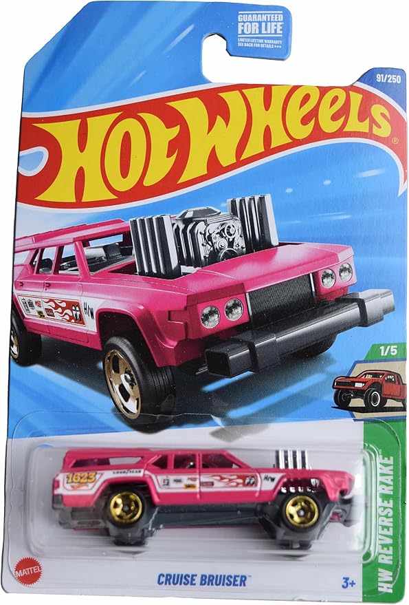 Hot Wheels Cruise Bruiser, HW Reverse Rake 1/5 [Pink] 91/250