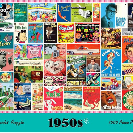 Re-marks 1950s Pop Culture Puzzle, 1500 Pieces for All Ages