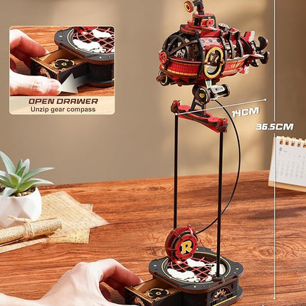 ROKR Pendulum Balance Toy, 3D Wooden Puzzles for Adults, Retro Deep-Sea Adventurer, DIY Craft Wood Puzzle Kit, Unique Gift for Men Women