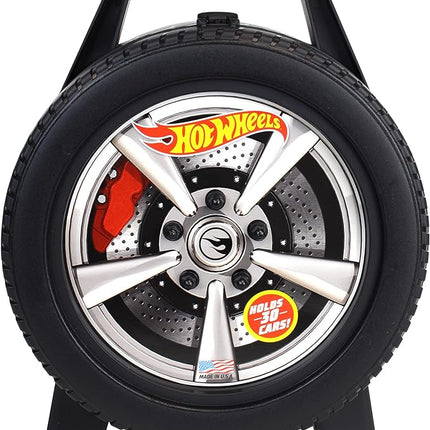 Hot Wheels 30-Car Storage Case – Organizer with Handle for 1:64 Die-Cast Cars, Portable Travel Carrying Case for Kids, Boys, and Collectors – Durable Toy Vehicle Holder