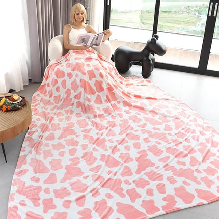 Warm Blanket Pink Soft Lightweight Blanket Soft Large Throw Blanket for King Bed