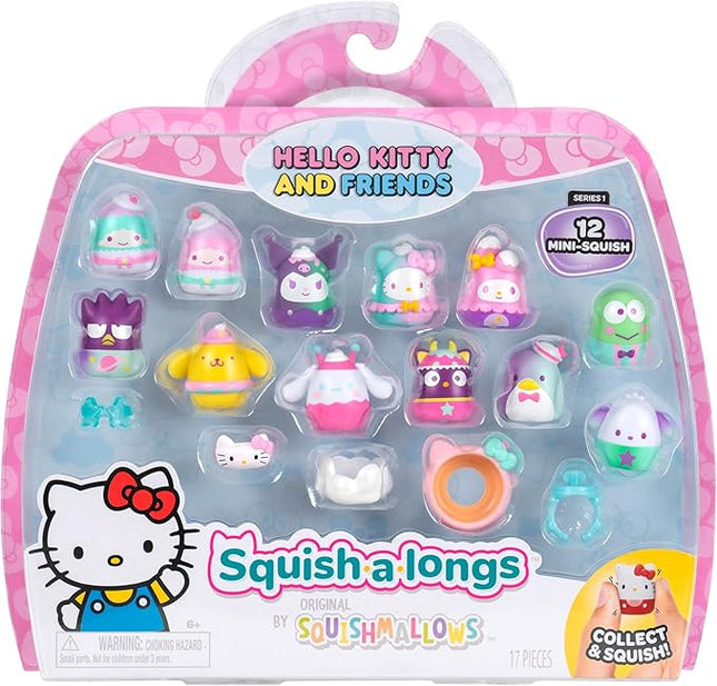 Squish-a-longs Hello Kitty and Friends Dreamland Mini-Squish + Accessory 12-Pack