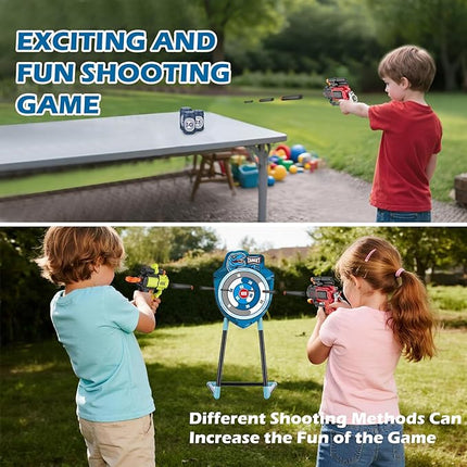 LED Standing Target Archery Set with Bow & Arrows for Kids 4-12 Years Old, Outdoor Sports Toy Gift for Boys & Girls (Blue/Green)