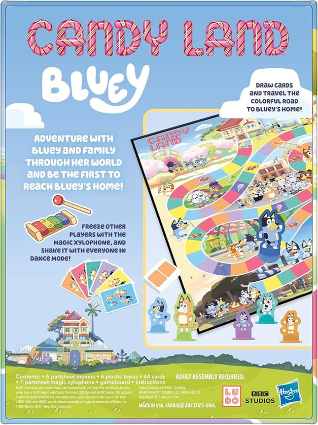 Hasbro Gaming Candy Land Bluey Edition Board Game | Ages 3 and Up | 2-6 Players | Play as Dad, Mum, Bluey, Bingo, Muffin, or Socks | Preschool Games | Kids Gifts (Amazon Exclusive)