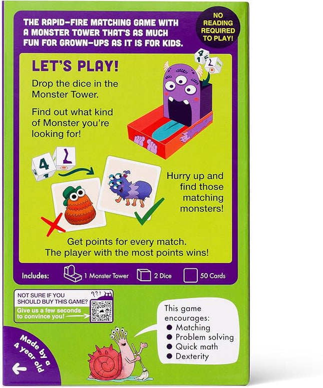 Exploding Kittens Monster Match – Matching Dice Game for Kids Ages 4+– 2-6 Players – Fun Family Game Night-Creative Kids Game