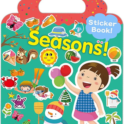 Benresive Reusable Sticker Book for Toddlers 2-4 Years, Fun Travel Stickers for Kids, Waterproof Sticker Books for Toddlers 1-3, Crafts Activities for Todddlers 1-3 2-4 3-5 - Season