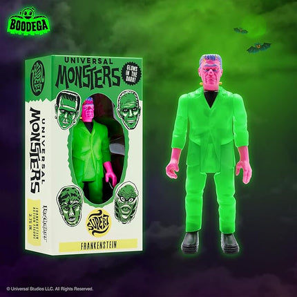 Super7 Universal Monsters Frankenstein (Glow-in-The-Dark Costume Colors) - 3.75 in Scale Reaction Figure