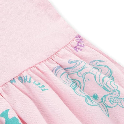 Barbie Dress | Short Sleeve Girls Unicorn Dress | Skater Dress for Girls