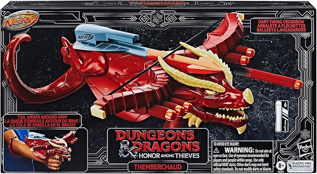 Nerf Dungeons & Dragons Themberchaud Dart Crossbow, 6 Elite Darts, D&D Outdoor Games, Blaster Toys, Ages 8 & Up