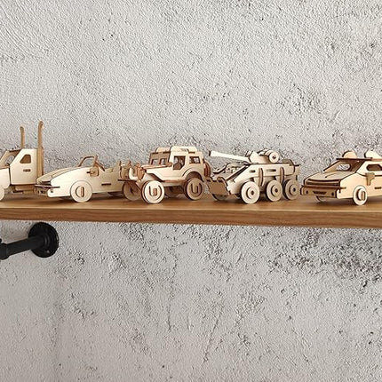 3D Wooden Puzzle - 6 Piece Set Wooden Car Brain Teaser Puzzle - DIY Assembly Car Building Model Kits - Wood STEM Toys Gifts for for Adults & Teens Birthday Gifts Christmas