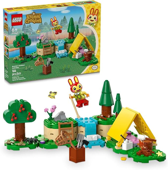 LEGO Animal Crossing Bunnie’s Outdoor Activities Buildable Creative Playset for Kids, Includes Video Game Toy Minifigures Tent and Rabbit, Animal Crossing Toy for Girls and Boys Aged 6 and Up, 77047