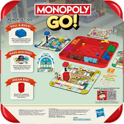Monopoly GO! Board Game | Inspired by The Popular Mobile Board Game | Ages 8+ | 2-4 Players | 15 Mins. | Family Games | Travel Games for Kids and Adults