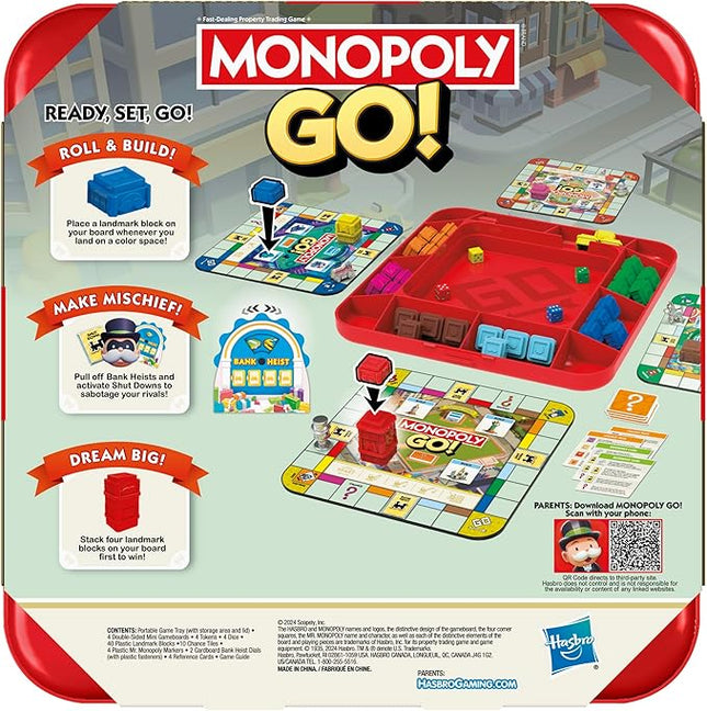 Monopoly GO! Board Game | Inspired by The Popular Mobile Board Game | Ages 8+ | 2-4 Players | 15 Mins. | Family Games | Travel Games for Kids and Adults