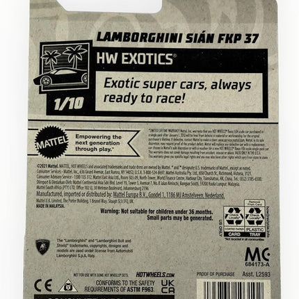 Hot Wheels Lamborghini Sian FKP 37, HW Exotics 1/10 [Orange] 163/250