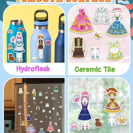 Benresive Reusable Sticker Book for Toddlers 2-4 Years, Fun Travel Stickers for Kids, Waterproof Sticker Books for Toddlers 1-3, Crafts Activities for Todddlers 1-3 2-4 3-5 - Dress Up