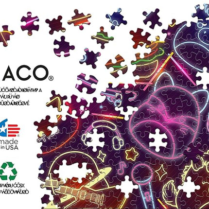 Buffalo Games - Glow in The Dark - Squishmallow Neon Lights - 100 Piece Jigsaw Puzzle