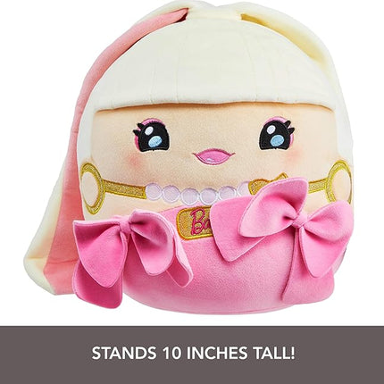 Barbie Cuutopia Plush, 10-inch Soft Pillow Doll with Iconic Look, Plus Tactile Felt Pink Bows & Long Ponytail, Collectible Toy