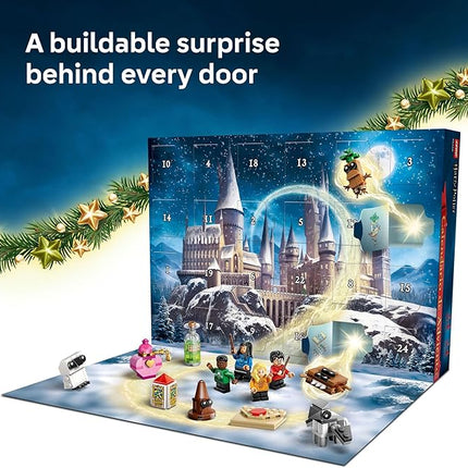 Lego Harry Potter Advent Calendar 2025 Kids Toy - Holiday Countdown for Boys & Girls, 7+ - 24 Buildable Surprises, Including Harry, Draco & Luna Minifigures - Kids Gift Idea for Christmas - 76456